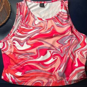 Shein marble neon  crop top